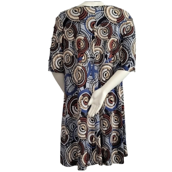 🎉CLEARANCE‼️🎉 SJS 3/4 Sleeve Abstract Print Dress Size - 1X - Picture 2 of 10